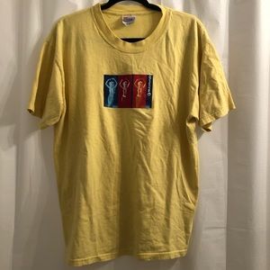 yellow Christina Aguilera tee